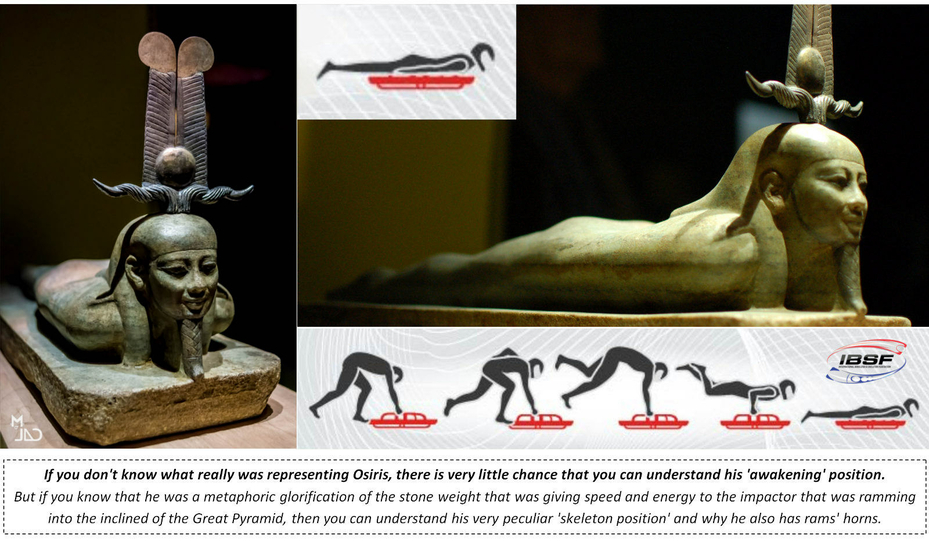 Osiris Dead Awakening Bed Ancient Egyptian God of Rebirth Reveil Fertility Exposition Monde Arabe